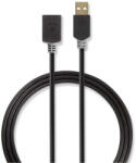 Nedis CCBW60010AT20 USB kábel USB 2.0 2 M USB A 0, 48 Gbit/s Antracit (CCBW60010AT20)