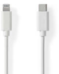 Nedis CCGL39650WT10 Lightning kábel 1 M Fehér (CCGL39650WT10)