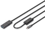 ASSMANN DA-73111 USB kábel USB 3.2 Gen 1 (3.1 Gen 1) 10 M USB C USB A 5 Gbit/s Fekete (DA-73111)