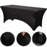Ubieramy-meble Bankett Asztal Huzat Vendéglátó Asztalterítő Fekete 180x76cm (25B_D)