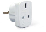Gembird A-AC-UKEU-001 tápcsatlakozó átalakító G típus (UK) F típus Fehér (A-AC-UKEU-001)