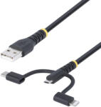 StarTech RLTCUB1MBK USB kábel USB 2.0 1 M USB A Micro-USB B 0, 48 Gbit/s Fekete (RLTCUB1MBK)
