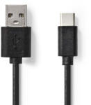 Nedis CCGL60601BK10 USB kábel USB 2.0 1 M USB A USB C 0, 48 Gbit/s Fekete (CCGL60601BK10)