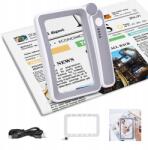  Akkumulátoros Nagyító Led Háttérvilágítással (LUPA PODŚWIETLANA Z LAMPKAMI 10LED)