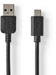 Nedis CCGW61600BK20 USB kábel USB 3.2 Gen 1 (3.1 Gen 1) 2 M USB A USB C Fekete (CCGW61600BK20)