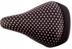 Sun Baby Gyerek kerékpár nyereg puha fekete, rózsaszín pöttyökkel (CJ03.023.03)