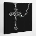  Stílusos Vászonkép Nappaliba Rózsafüzér és kereszt 30x30 cm (010030010460000275607)