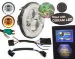 REC-parts 7 inch-es Led lámpa Osram 144 lm/W Drl Anti-Scratch E jóváhagyás Harley-hoz - allegro - 71 520 Ft