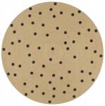 vidaXL Kézzel készített szőnyeg, juta, pöttyös, 150 cm (133688)