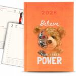 FunnyCase Naptár A5 2025 Narancssárga Believe Your Inner Power Határidőnapló tervező Wz (Kalendarz 2025 Pomarańczowy)