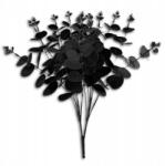  Mesterséges levelek eukaliptusz ág szett 10db-os fekete dekoratív csokor (Bukiet liści eukaliptusa zestaw 10szt czarne)