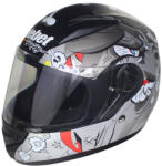 Roy Casca moto integrala adulti, Safebet HF-111K, culoare gri negru mat, marime L (ROY32261) - mxenduro