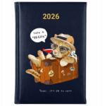 FunnyCase Könyvnaptár 2026 Take A Break sötétkék tervező határidőnapló Ajándék Wz (Kalendarz Granatowy TAKE A BREAK)