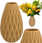  Törhetetlen Műanyag Váza Skandináv Virágokkal Modern 15CM Bézs (WAZ000003-Beige)