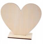 Loveart Szív álló állványon fa dísz rétegelt lemezből Loveart minta 1 Dekor (LOV-Sklejka)