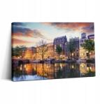 Wallfluent Fotó Vászonkép Stúdió Váll Házak Amszterdam Hollandia 30x20 cm (010030010150000074669)