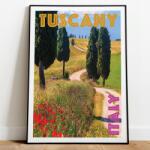  Toszkána Olaszország Utazási poszter 50x70 (Obraz Plakat Podróżniczy włochy 50x70)