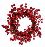 Dommio Piros bogyós koszorú, Ø30cm, mesterséges bogyós gallyak (DA-8701)