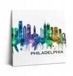 Wallfluent Fotó Vászonkép Grafika Nappali Színes Illusztráció Philadelphia (010030010270000075967)