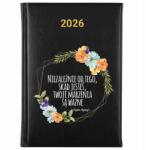 FunnyCase Könyvnaptár 2026 Az Álmok Alkotása Fontosak Fekete tervező Ajándék (Kalendarz Czarny TWORZE MARZENIA SĄ WAŻNE)