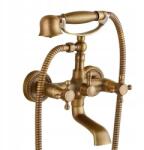  Kád Csaptelep Zuhany Arany Retro Fali Sárgaréz Antik (Bateria Wannowo Prysznicowa Natrysk Złota)