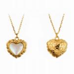  Nyaklánc sebészeti acél szív gyöngyház finom női ajándék 316