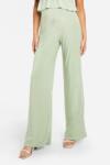 Boohoo Világoszöld Kismama Nadrág Sima Laza Szárú Boohoo 38