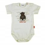 Pinokio Csecsemő rövid ujjú body maci ekrü 86cm (1-1-004-011-086(1))