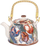 Clayre & Eef Ceainic cu infuzor ceramica multicolora Lalele 18x14x12 cm / 800 ml (6CETE0179)