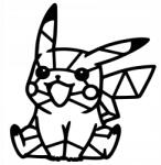 P4U Pikachu Dekoráció Áttört Pokémon Kép Gyerekeknek Vászonkép 40x37 CM (OBR000022)