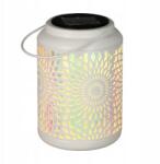 ProGarden Napelemes Lampion Led-del Fém 18 CM Meleg Fehér Ökológiai (AFO000200)