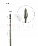 Crystal Professional Gyémántmaró Láng Crystal Professional #28 (piros Bevágás 2, 4 mm) (FZ-28)