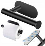 DAZMA WC-papír tartó akasztó fúrás nélkül öntapadós Loft fekete (UCP-M)