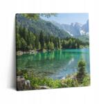 Wallfluent Vászonkép Nappali Keret Fa Hegyi Tájkép Tó Az Erdőben (010030010270000001407)