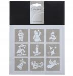 Decoris Karácsonyi sablonok Ablakra műhó Hóember mikulás nagy (8717427358318)