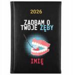 FunnyCase Könyvnaptár 2026 Gondoskodom A Fogaidról Fekete Tervező Ajándék Minták (Kalendarz Czarny DBAM O TWOJE ZĘBY)