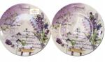 Domdekoracji Két Tányér Szett 20 cm Levendula 2 db-os Szett Tökéletes Ajándék (388-8052)
