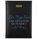 FunnyCase Könyvnaptár 2026 Mindig Készen Áll A Segítségre Fekete Ajándék Tervező (Kalendarz Czarny ZAWSZE GOTÓW O POMOCY)