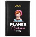FunnyCase Könyvnaptár 2026 Bébiszitter Tervező Fekete Időpont Ajándék Minták (Kalendarz Czarny PLANER OPIEKUNKI)