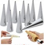 Pronett Csőformák Krém Csövek XXL 12cm Rozsdamentes Acél Sütéshez 10db (XJ5639)