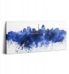 Wallfluent Vászonkép Étkező Keret Fa Panoráma San Antonio Akvarellek (010030010010000075959)