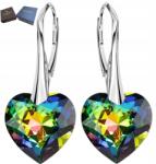 Mennica Świdnicka Fülbevaló Kristályokkal Ezüst 925 Lógó Szív Ékszerek Női