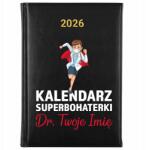 FunnyCase Könyvnaptár 2026 Szuperhős Naptár Fekete tervező Ajándék Wz (Kalendarz Czarny KALENDARZ SUPERBOHATERKI)