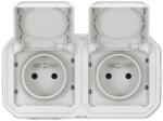 Legrand Priza dubla impermeabila Legrand Plexo IP55 montaj aparent alb (070025)