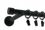 ESTAdeco Fém Függönykarnis Modern szimpla fekete matt Luna 19 mm 280 cm (karnisz I Ø19mm Czarny Mat LUNA)