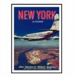  Utazó poszter New York Usa Vintage 50x70 cm (Plakat Podróżniczy Podróże Vintage)