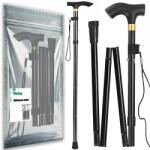 Vitolog Összecsukható ortopédiai bot, állítható, alumínium, fekete, 84-94cm (Z regulacją wysokości dla seniorów 84 - 94 cm)