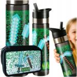 Wyczaruj Prezent Iskolai Tolltartó Kulacs Felszereléssel Vizes Pixel Mine Játék (DZIEŃ DZIECKA DO SZKOŁY URODZINY MIKOŁAJ)