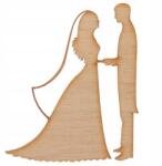 Loveart Fiatal pár , esküvő , szerelmesek Loveart rétegelt lemez dekoráció 6, 5 x 5, 5 cm Dekor (LOV-Sklejka)