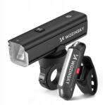 Wozinsky WSBLB3 Kerékpár lámpa szett, első 1000 lm, hátsó 100 lm, USB-C, fekete (5907769372483)